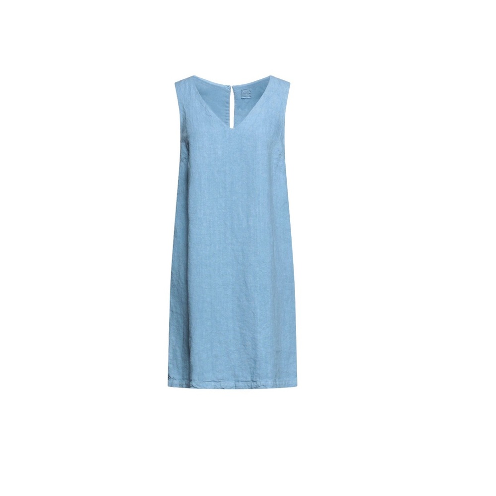 120% Lino Blue Chambray linen Dress US 6